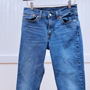 Levi's‎ Mid Rise Skinny Straight Jean All Seasons Tech Women's 28 Blue Denim
